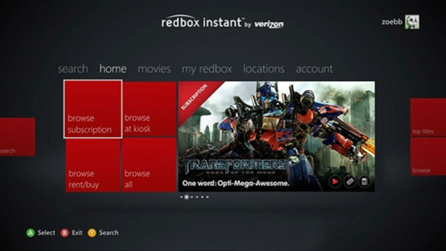 behang Hymne school Redbox Instant by Verizon App Now Available on Xbox LIVE - The Official  Microsoft Blog
