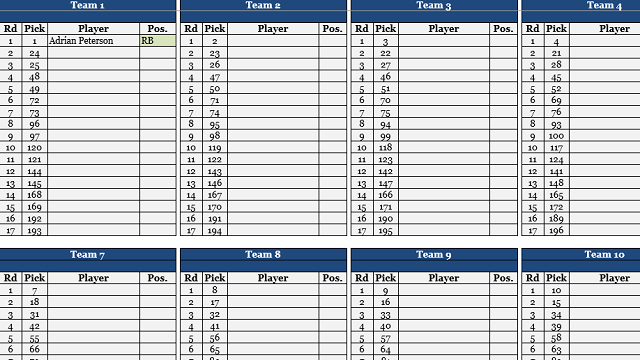 Own your fantasy football draft with this epic Excel template The