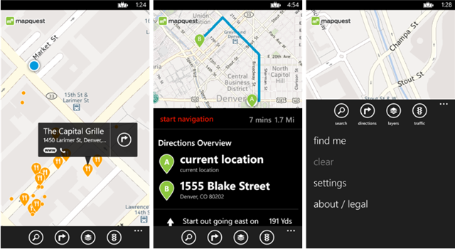 Mapquest for Windows Phone 8