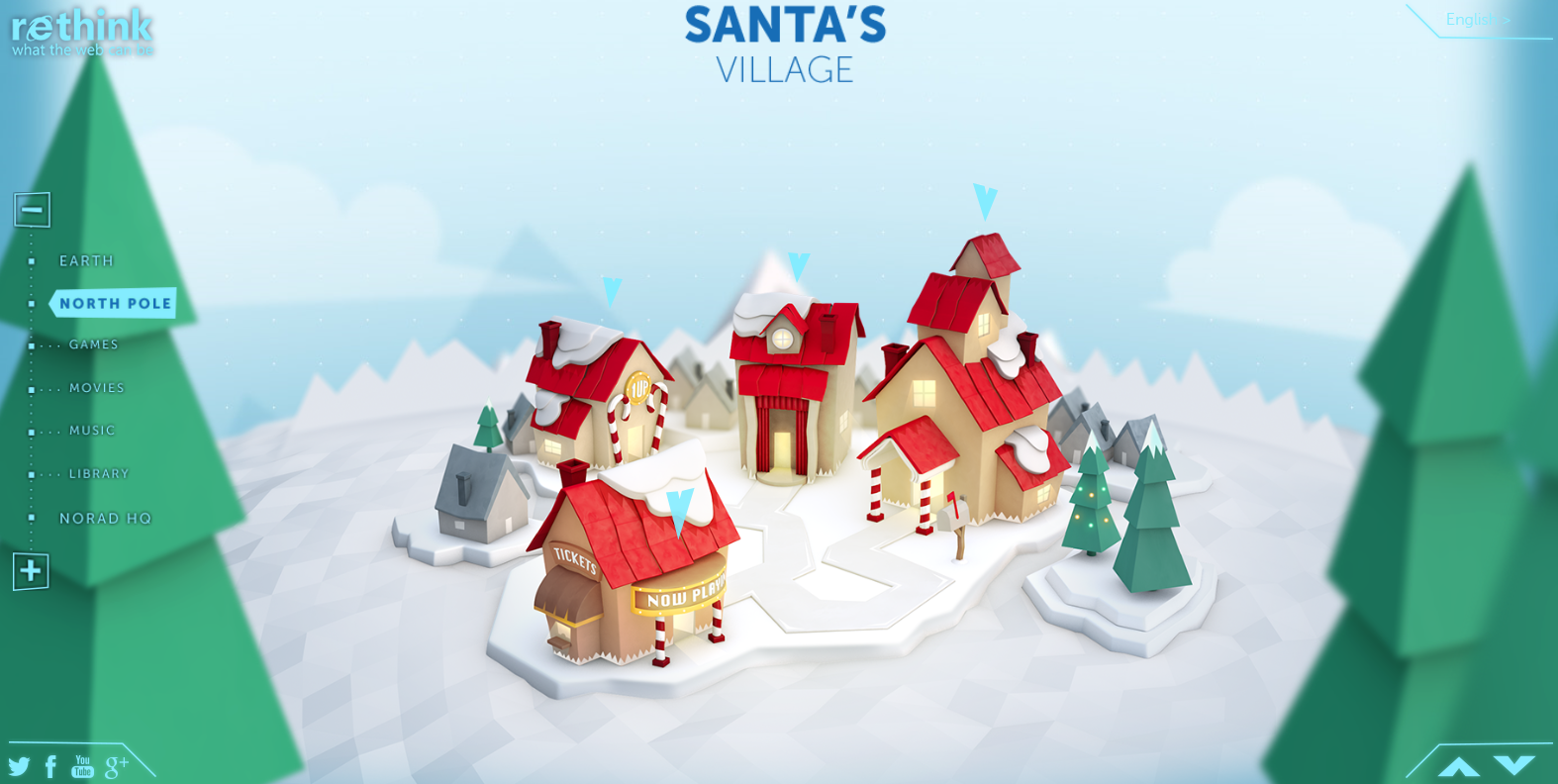 Santa’s interactive North Pole Village is featured on www.NORADSanta.org