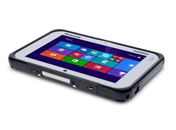 Panasonic recently introduced its latest rugged device, the Toughpad FZ-M1 Windows-based tablet, seen on stage at the Microsoft Computex Keynote 2014.