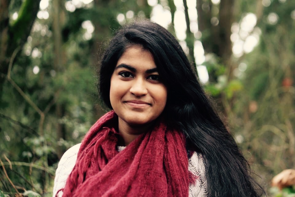 Computer science “was a lot more creative than I originally thought it would be,” says Harika Dabbara, one of the graduates of last summer’s Girls Who Code program on the Microsoft campus in Redmond, Washington. (Photo courtesy of Abby Huang.)