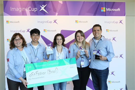 The eFitFashion team from Brazil was among three winners announced Thursday in the Microsoft Imagine Cup. 