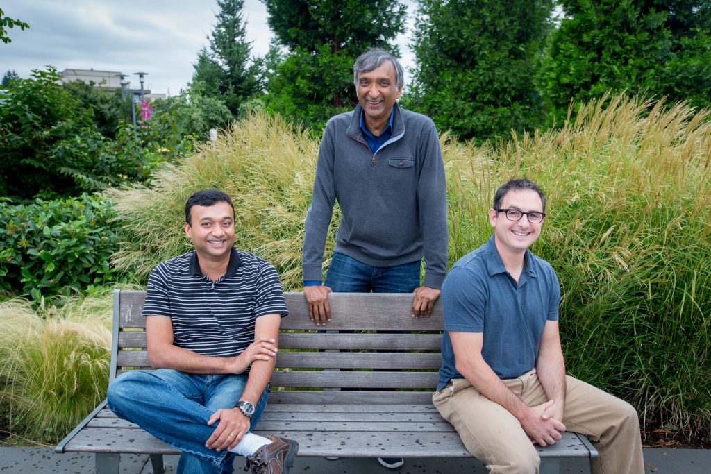(L-R): Microsoft Snip team: Aravind Bala, Anoop Gupta and Jim Federico.(Photography by Scott Eklund/Red Box Pictures)