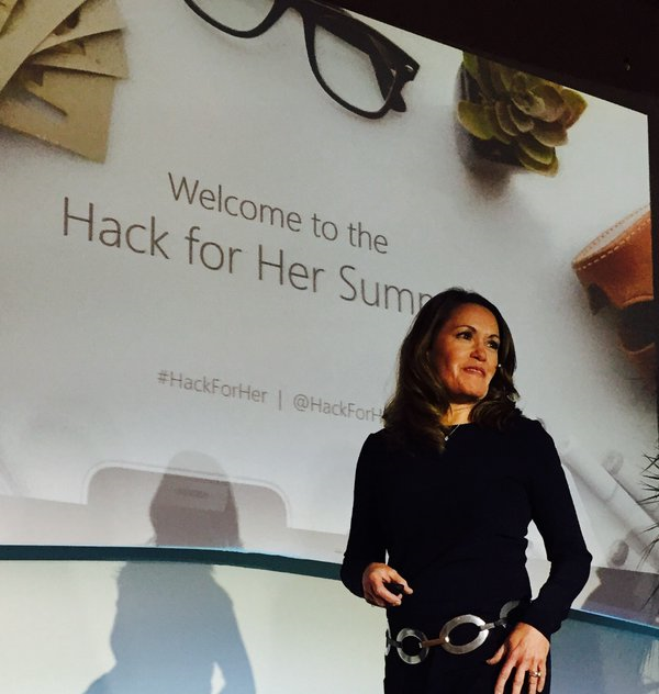 Peggy Johnson, executive vice president of Business Development at Microsoft, and executive sponsor of Hack for Her