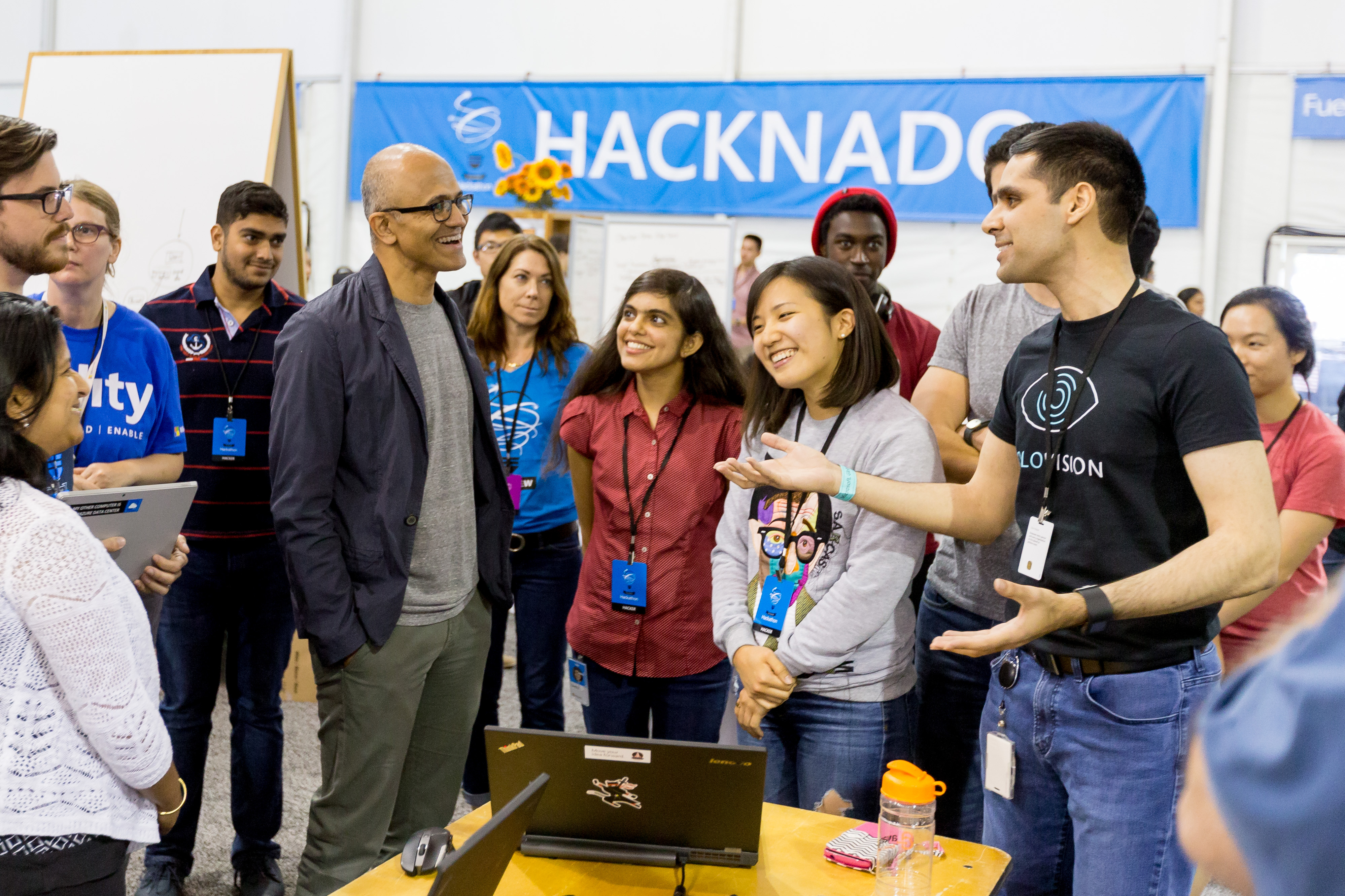 //oneweek 2016, Hackathon, employees, Satya Nadella