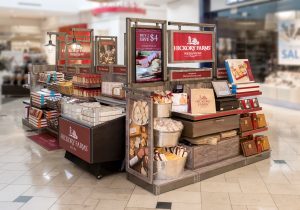 Photo of product display inside Hickory Farms store