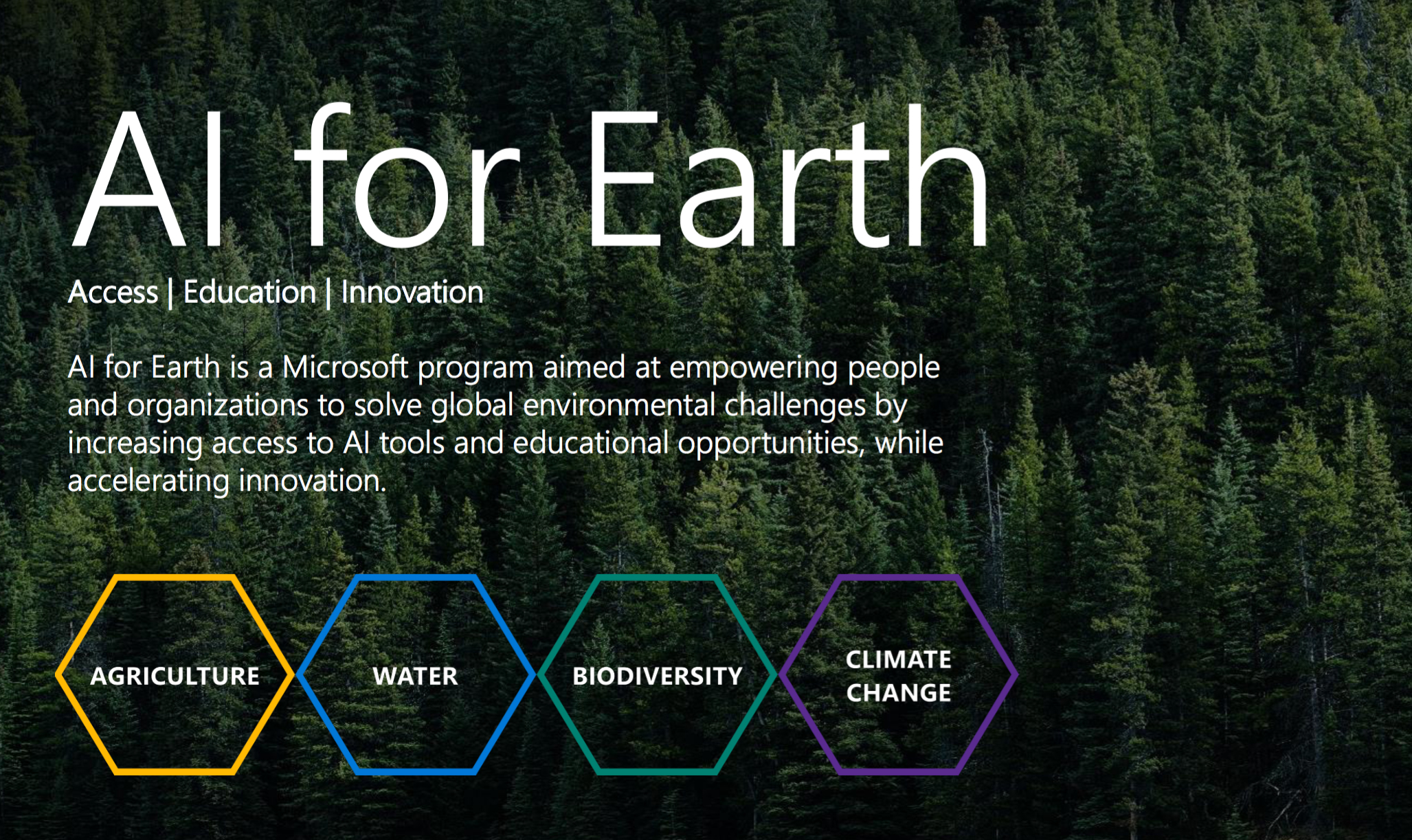 Microsoft presenta AI for Earth