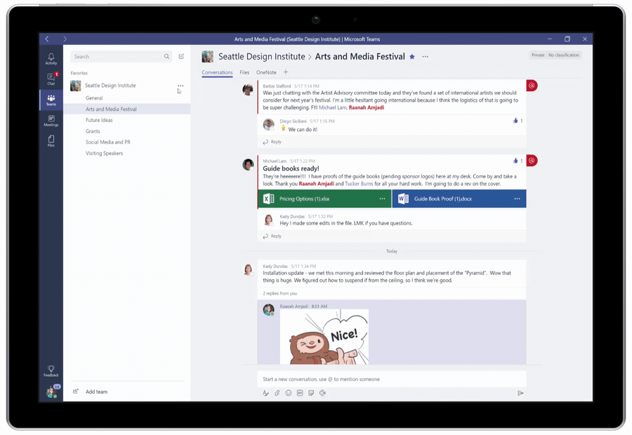 GIF of guest access in Microsoft Teams