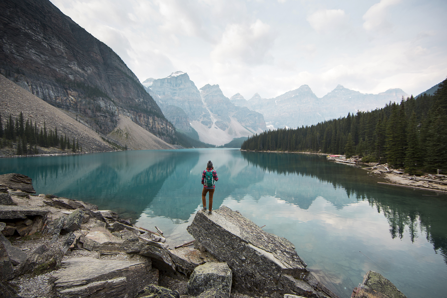 Lake and mountains