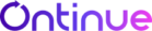 Ontinue logo displayed in a purple-to-pink gradient. The word “Ontinue” appears in lowercase, rounded lettering, with the initial “O” stylized as a circular arrow pointing clockwise. The logo is shown on a transparent or black background.