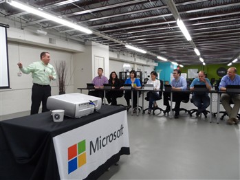 Visitors of the Microsoft Innovation Center in Miami get a sneak peek of the technology, tools, and services the facility will offer the community when it opens later this spring.
