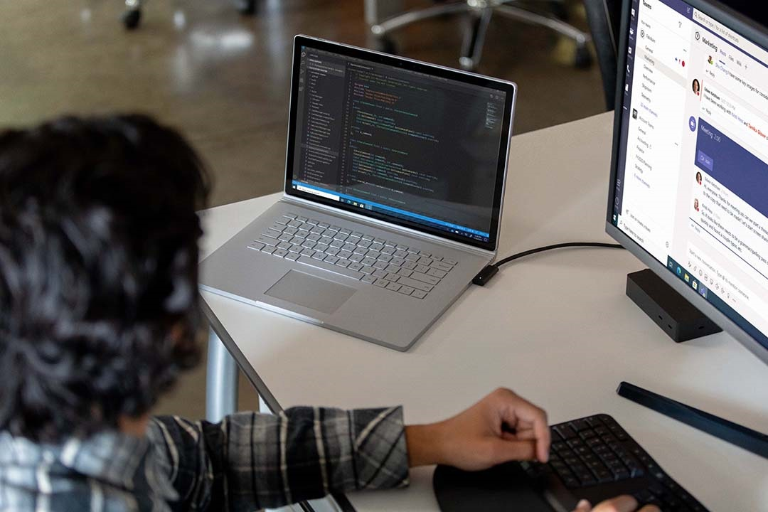 Employee working at desk