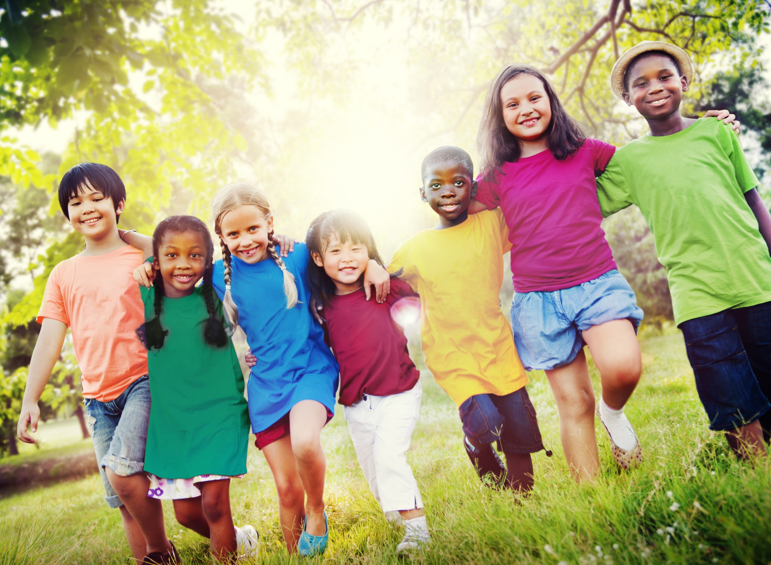 Group of seven children