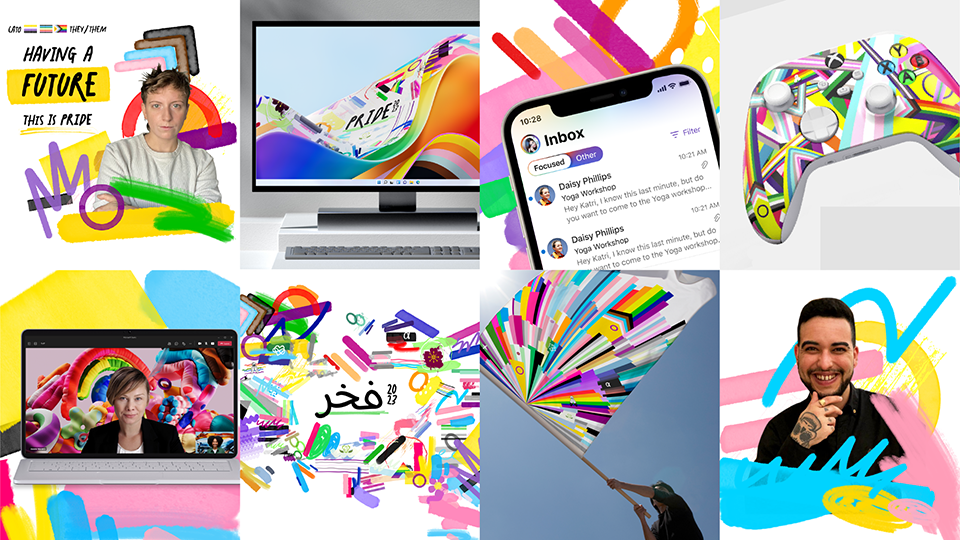 Microsoft Pride collage