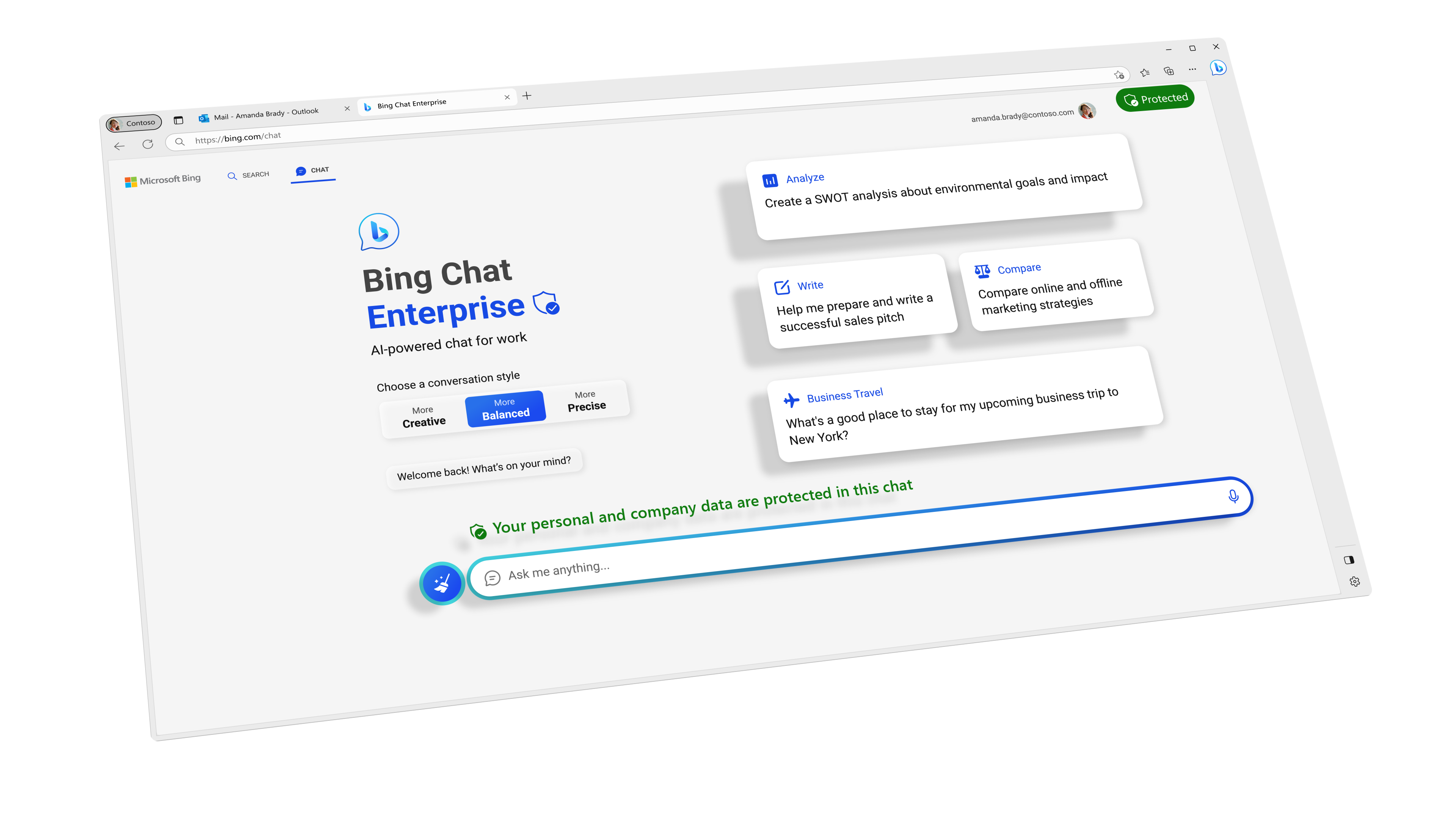 Bing Chat Enterprise screenshot