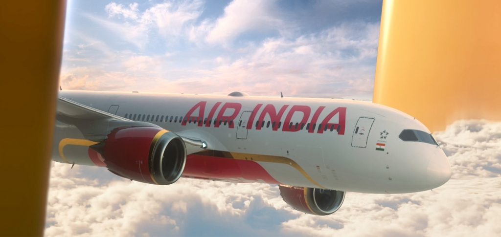 Air India plane in flight