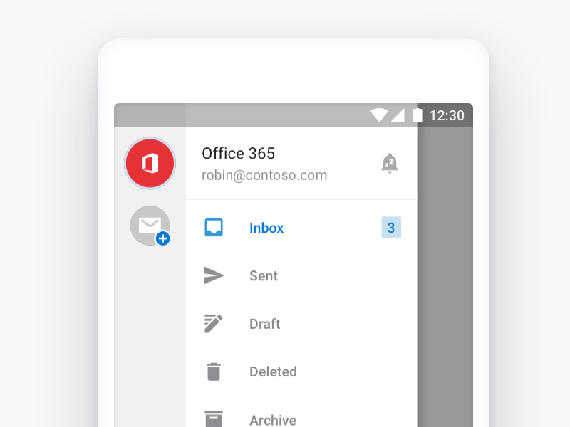 A gif of an Outlook mobile product