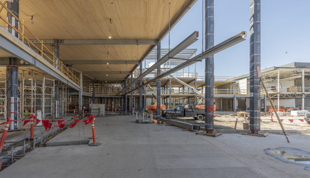 Our new campus will used cross-laminated timber (CLT) and will be the largest mass wood structure built to date in the U.S. © Celso Rojas, WRNS Studio