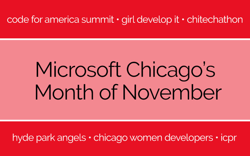 Civic Tech in Chicago — November's Top Events Microsoft Chicago