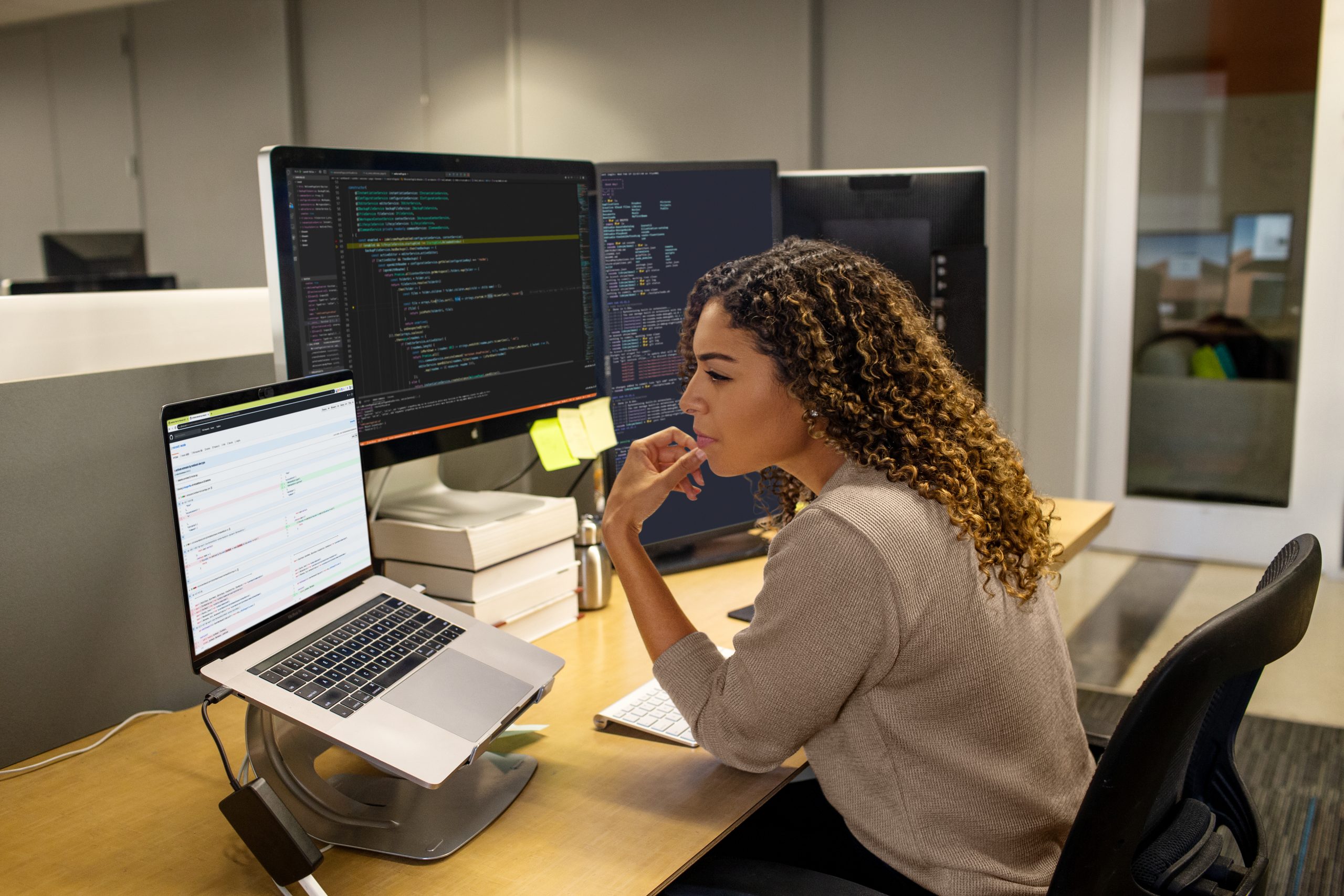 Woman on computer