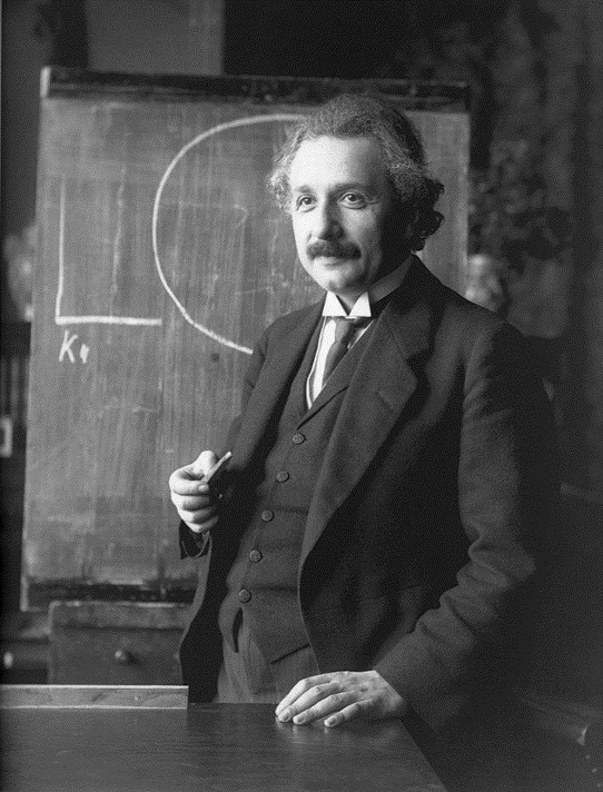 Albert Einstein in classroom