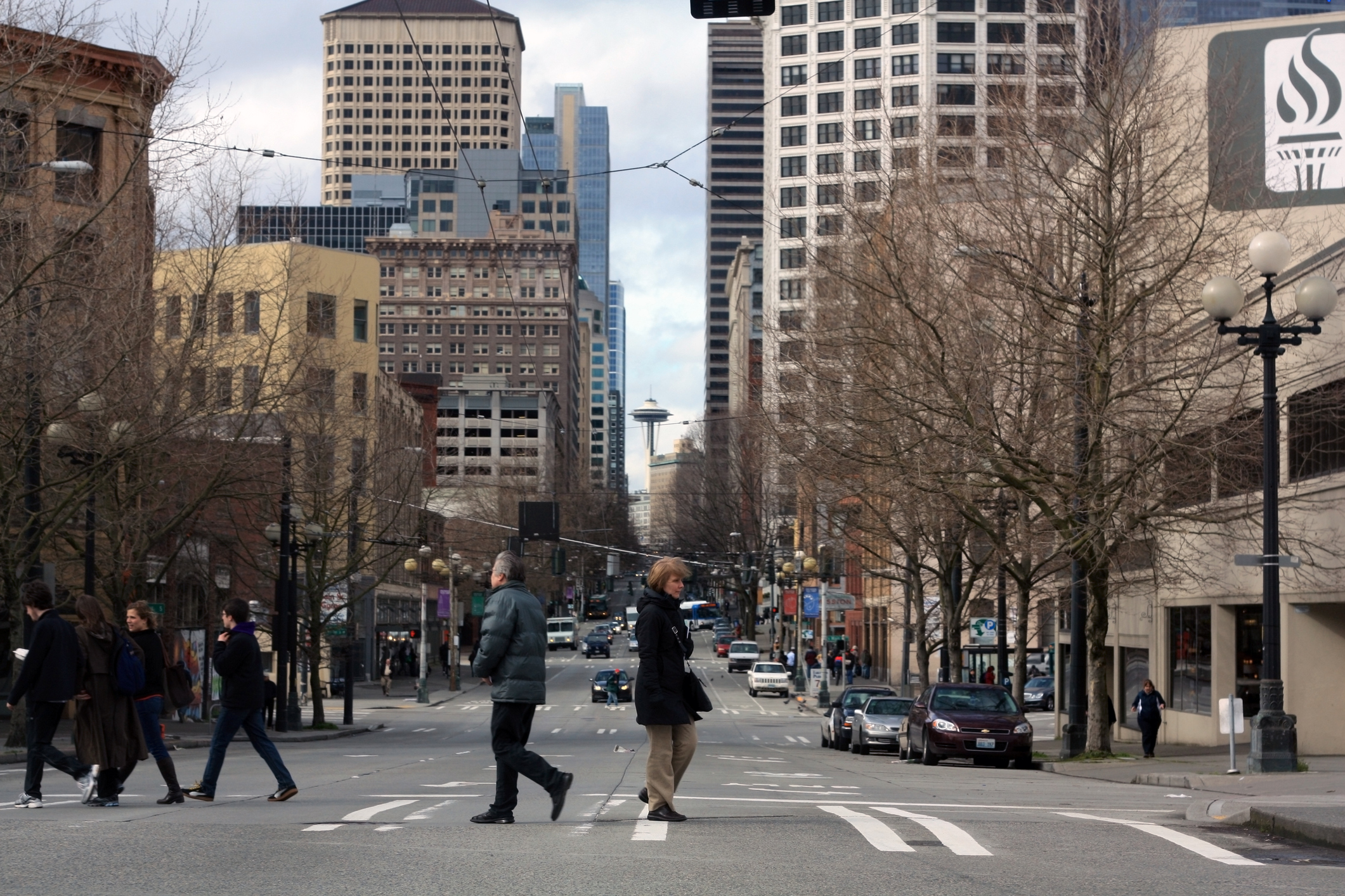 People walking in Seattle 