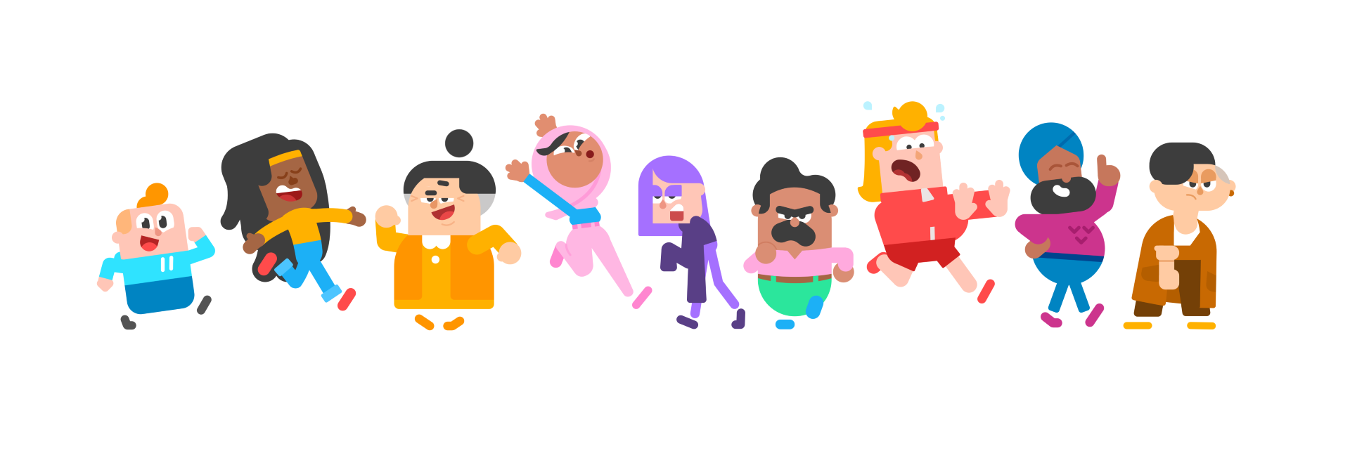 Duolingo created a cast of nine characters