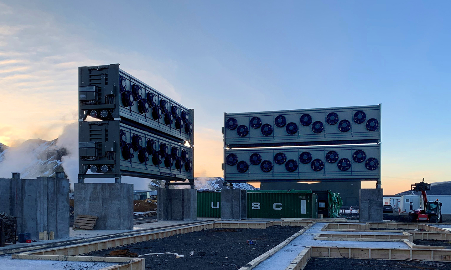 Image of Climeworks’ new large-scale direct air capture and storage plant