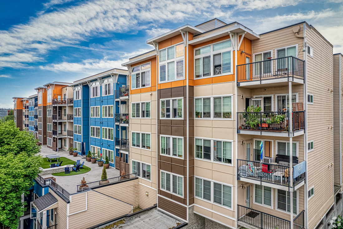 Colourful housing development in Washington state