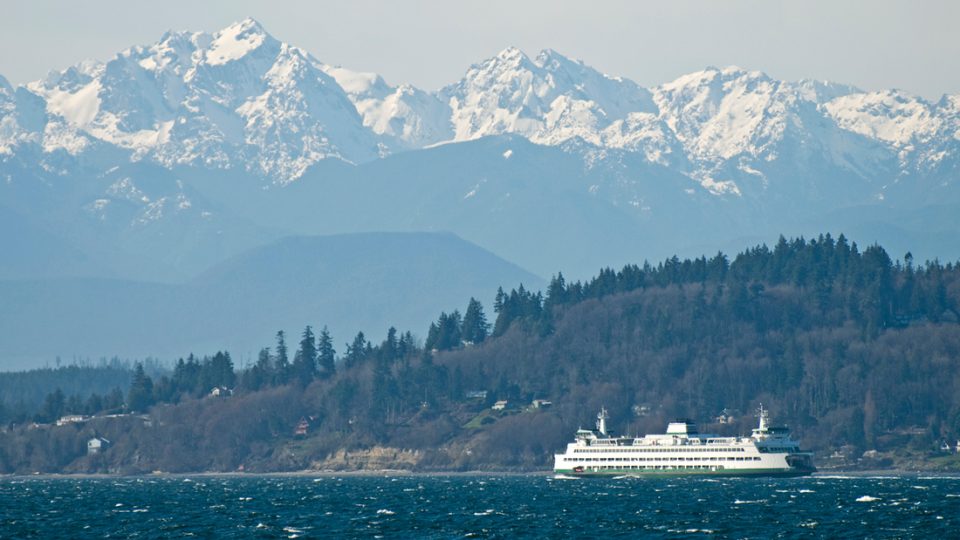 The Olympics Ferry on Puget Sound, Washington