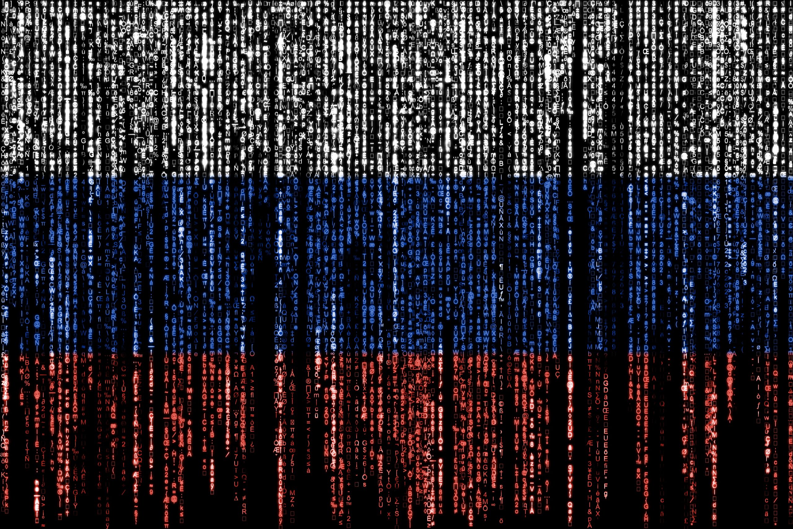 abstract of Russian flag made out of computer data
