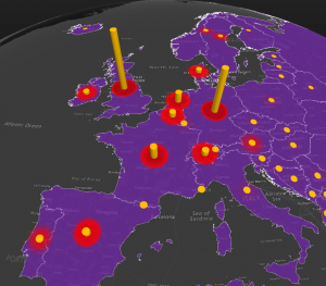 Heat map of tech scams in Europe
