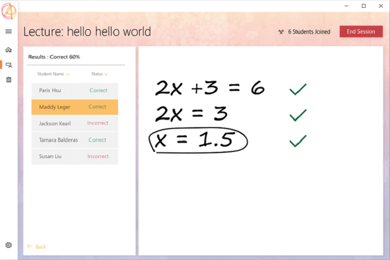 A Universal Windows Application uses Ink Recognition technology to help teachers grade student work faster.
